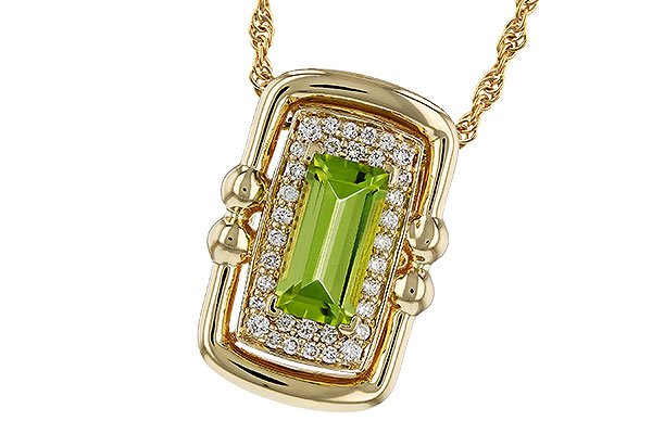 F311-17578: NECKLACE .72 PERIDOT .84 TGW (8x4MM PER)