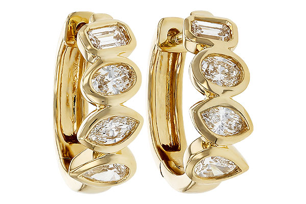 F312-00278: EARRINGS .68 TW FANCY CUT DIAS