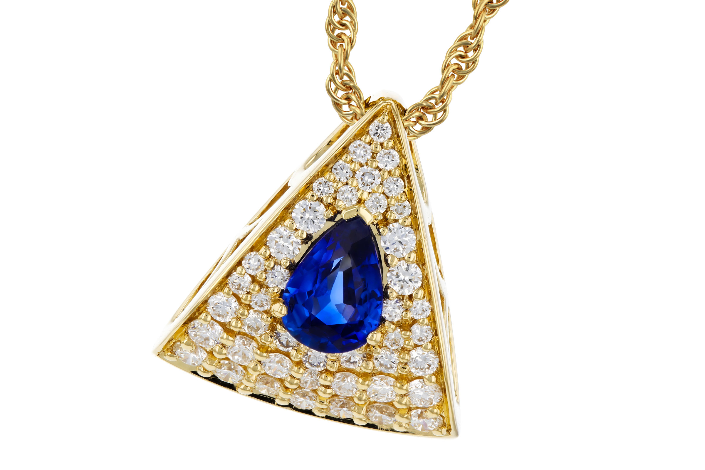 F312-02169: NECKLACE .51 SAPPHIRE .85 TGW (6x4MM SA)