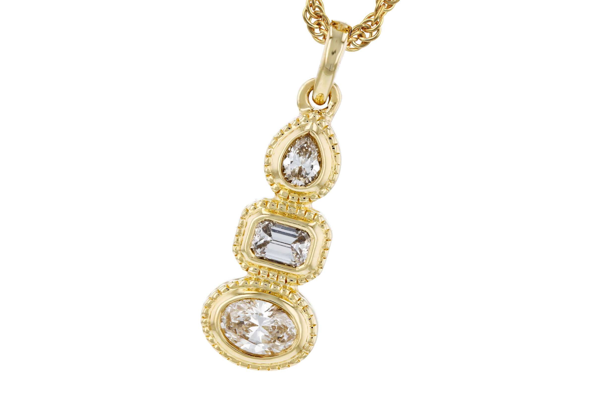 F312-02178: NECKLACE .34 TW FANCY CUT DIAMONDS