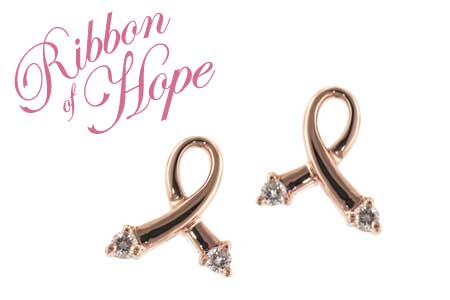 G036-63051: PINK GOLD EARRINGS .07 TW