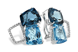G224-75814: EARR 10.80 BLUE TOPAZ 11.00 TGW