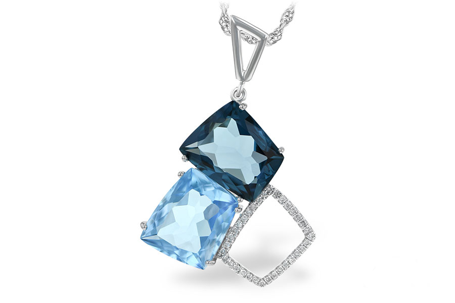 G224-79396: NECK 10.60 BLUE TOPAZ 10.73 TGW