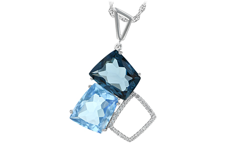 G224-79396: NECK 10.60 BLUE TOPAZ 10.73 TGW