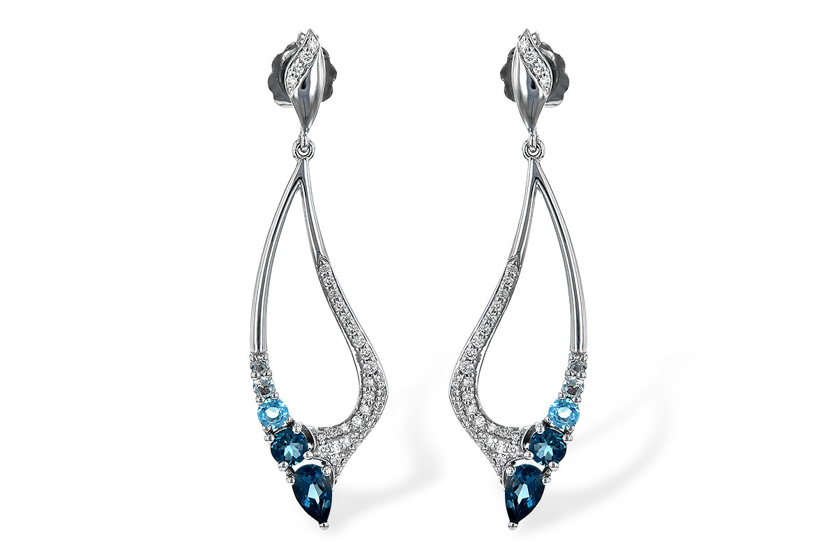 G225-70287: EARR .98 BLUE TOPAZ 1.25 TGW