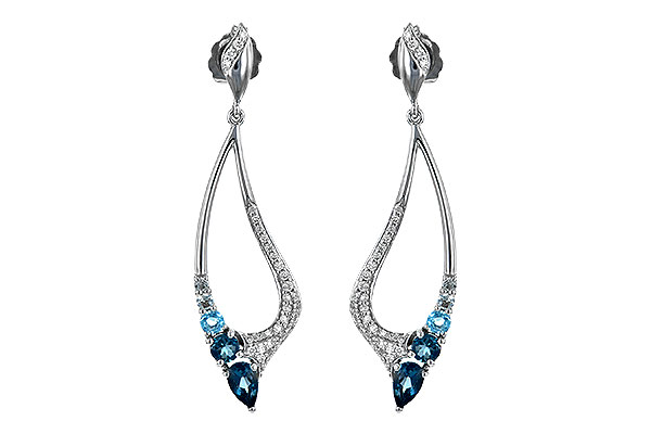 G225-70287: EARR .98 BLUE TOPAZ 1.25 TGW