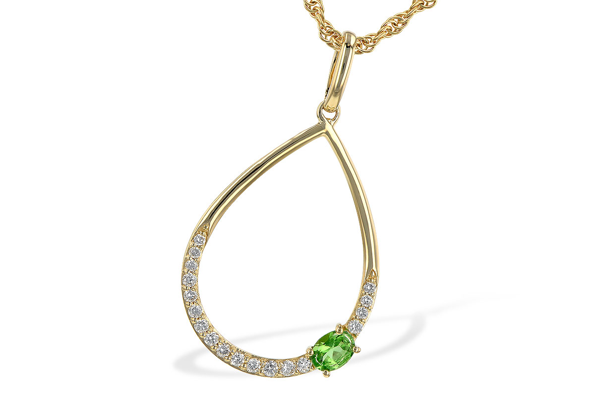 G226-62142: NECK .17 GREEN GARNET .26 TGW