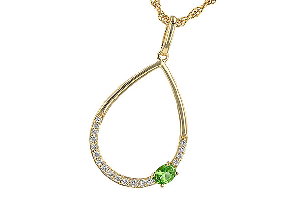 G226-62142: NECK .17 GREEN GARNET .26 TGW