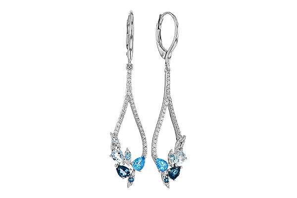 G309-31242: EARR 1.08 BLUE TOPAZ 1.35 TGW