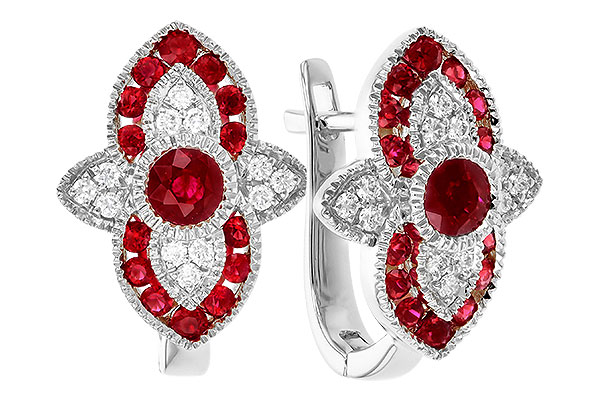 G310-18487: EARR .78 TW RUBY .90 TGW