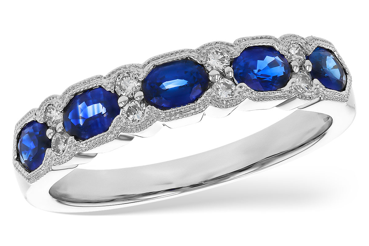 G310-23951: LDS WED RG .92 SAPPHIRE 1.04 TGW (4x3MM SAPP)