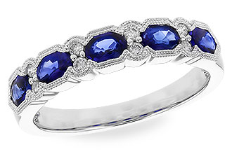 G310-23951: LDS WED RG .92 SAPPHIRE 1.04 TGW (4x3MM SAPP)