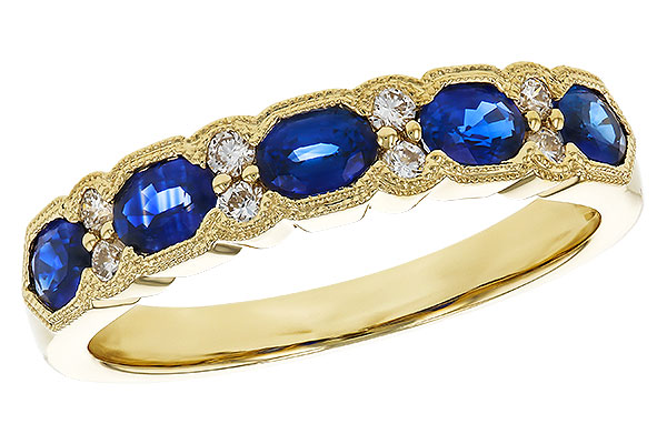 G310-23951: LDS WED RG .92 SAPPHIRE 1.04 TGW (4x3MM SAPP)