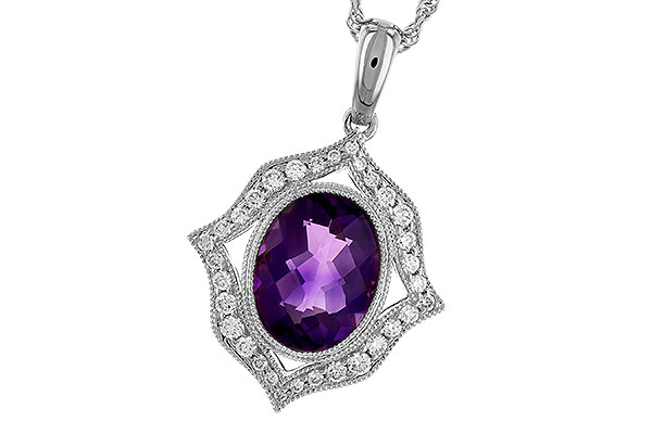 G310-24887: NECKLACE 1.52 AMETHYST 1.70 TGW (9x7 MM AMY)