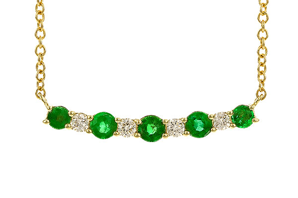 G310-25769: NECK .43 TW EMERALD .55 TGW