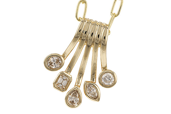 G310-25805: NECKLACE .42 TW FANCY CUT DIAMONDS (18")