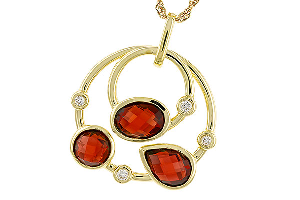 G311-09378: NECKLACE 2.88 GARNET 2.94 TGW