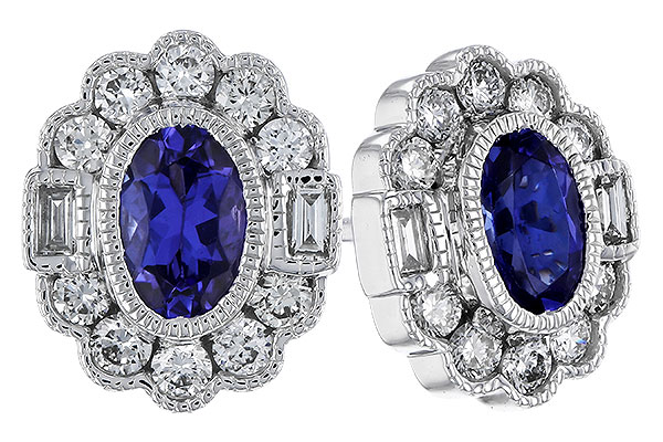 G311-10333: EARRINGS .93 TW TANZANITE 1.40 TGW