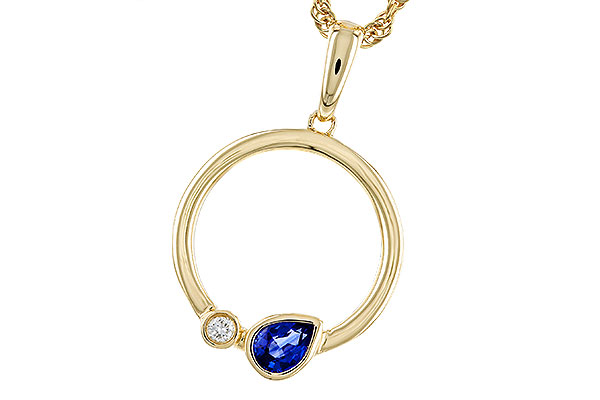 G311-11260: NECKLACE .26 SAPPHIRE .28 TGW