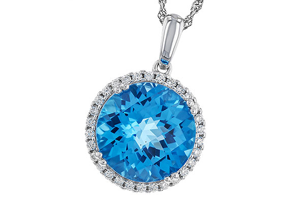 G311-12142: NECKLACE 7.20 BLUE TOPAZ 7.44 TGW (12MM RD)