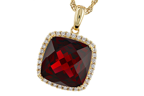 G311-12151: NECKLACE 9.26 GARNET 9.51 TGW (12MM CU)
