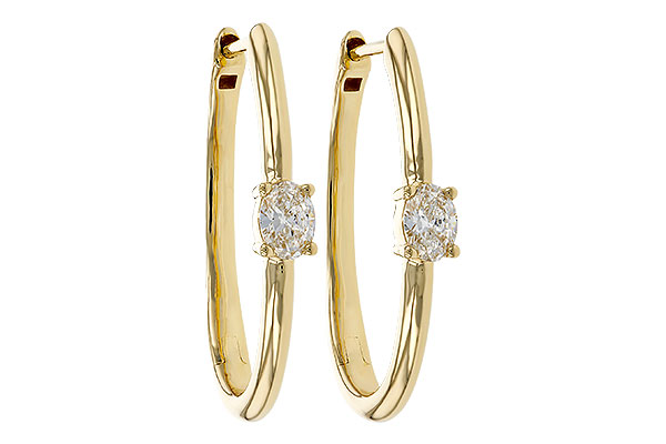 G311-13014: EARRINGS .47 TW OVAL DIAMONDS
