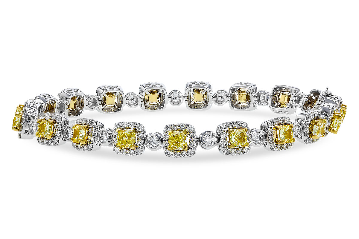 G311-13051: BRACELET 4.37 FANCY YELLOW DIAS 7.12 TW (7")