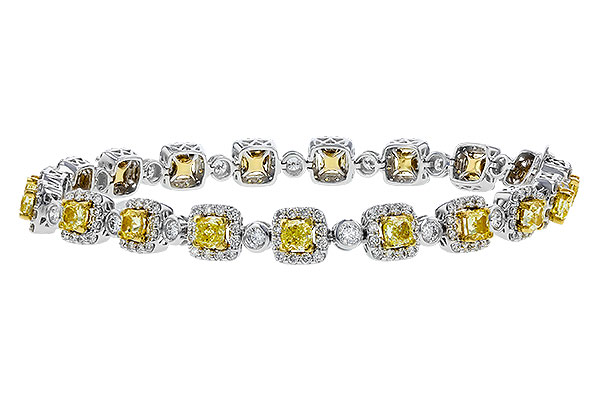 G311-13051: BRACELET 4.37 FANCY YELLOW DIAS 7.12 TW (7")