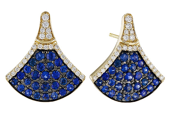 G311-13087: EARRINGS 1.04 TW SAPPHIRE 1.25 TGW
