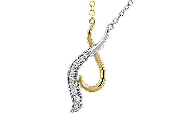 G311-13969: NECKLACE .10 TW (18")