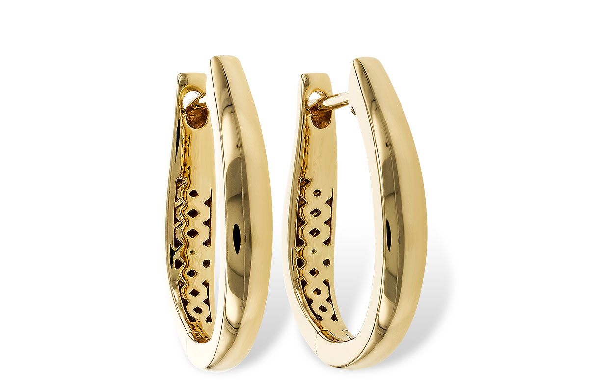 G311-14896: GOLD EARRINGS (17MM)