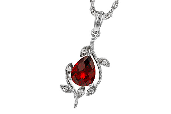 G311-15751: NECKLACE 1.34 GARNET 1.39 TGW (8X6MM GAR)