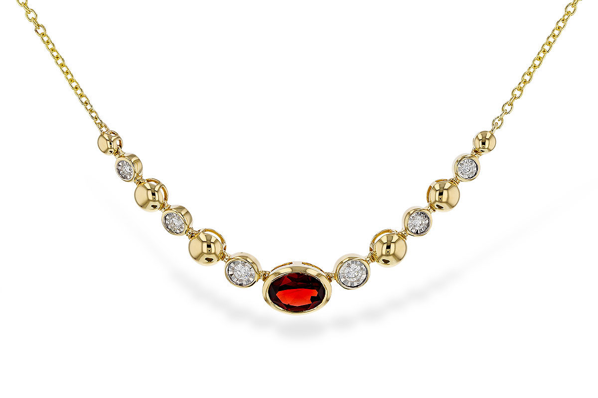 G311-16669: NECKLACE .88 GARNET 1.00 TGW (17")