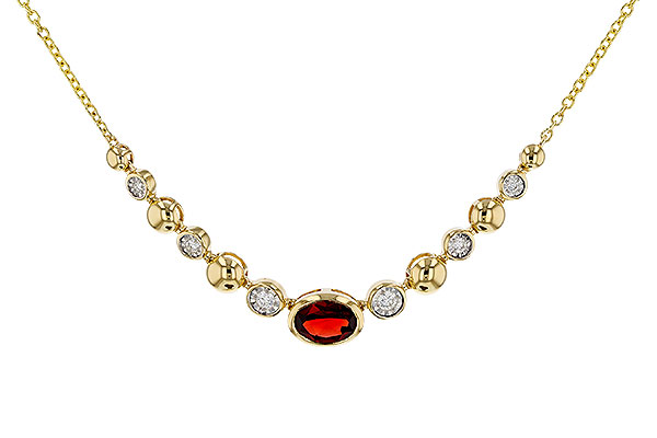 G311-16669: NECKLACE .88 GARNET 1.00 TGW (17")