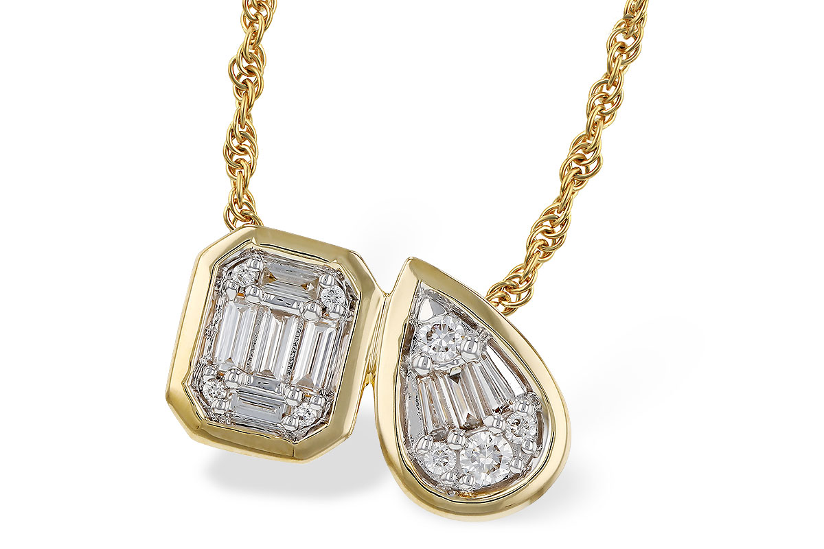 G311-16696: NECKLACE .17 BAG .25 TW
