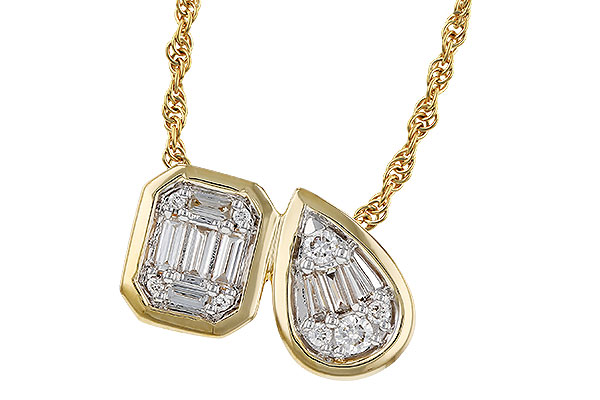 G311-16696: NECKLACE .17 BAG .25 TW