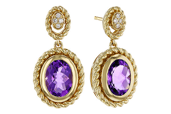 G311-17578: EARRINGS 1.98 AMETHYST 2.02 TGW (8x6MM AMY)