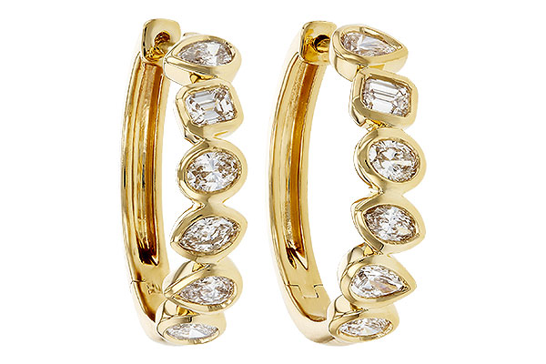 G312-00278: EARRINGS 1.10 TW FANCY CUT DIAS