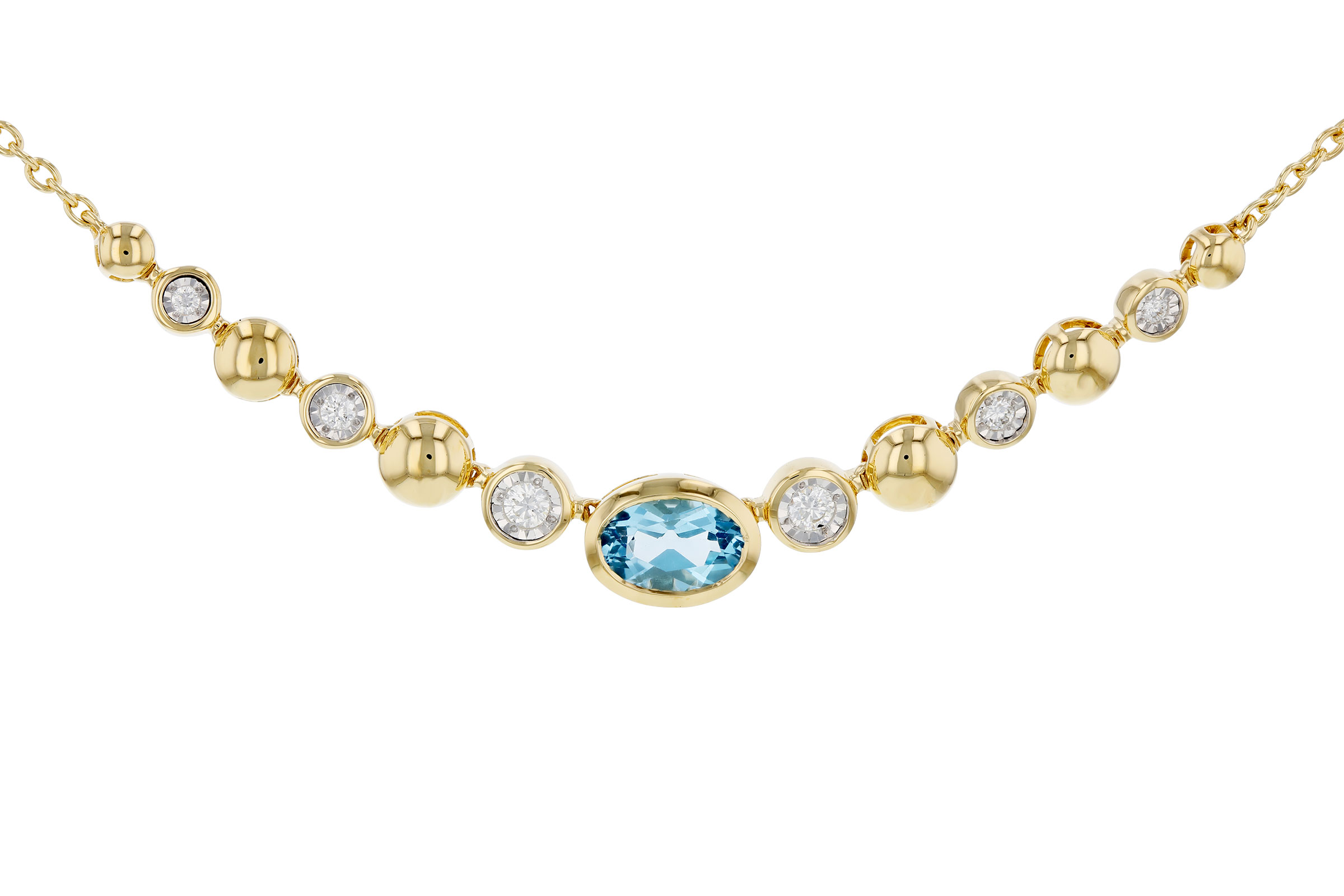G312-01242: NECKLACE .83 SWISS BLUE TOPAZ .95 TGW (17")
