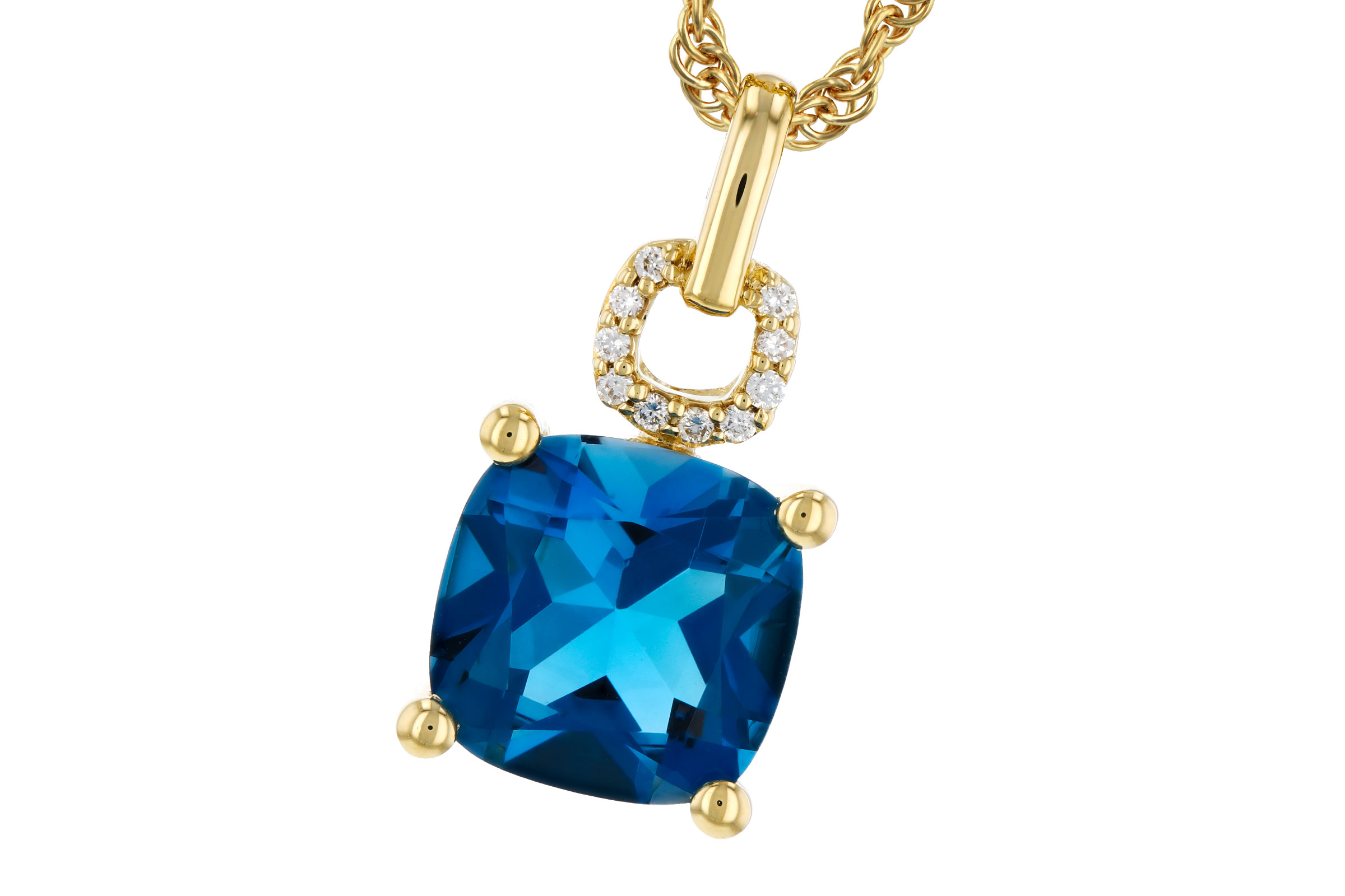 G312-02133: NECK 2.16 LONDON BLUE TOPAZ 2.18 TGW (8MM LBT)