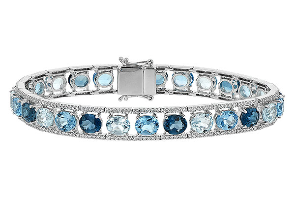 H225-65742: BRACELET 16.54 BLUE TOPAZ 17.78 TGW