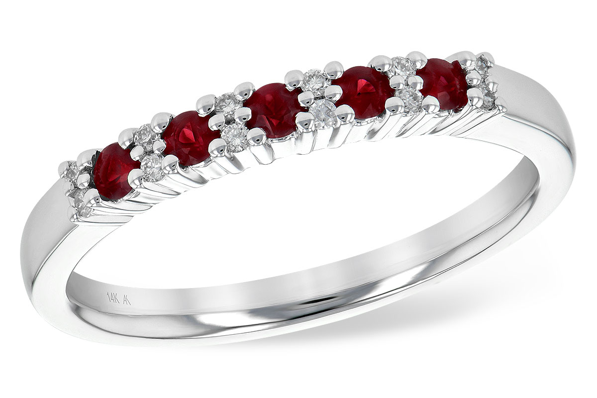H226-55814: LDS WED RG .22 RUBY .29 TGW