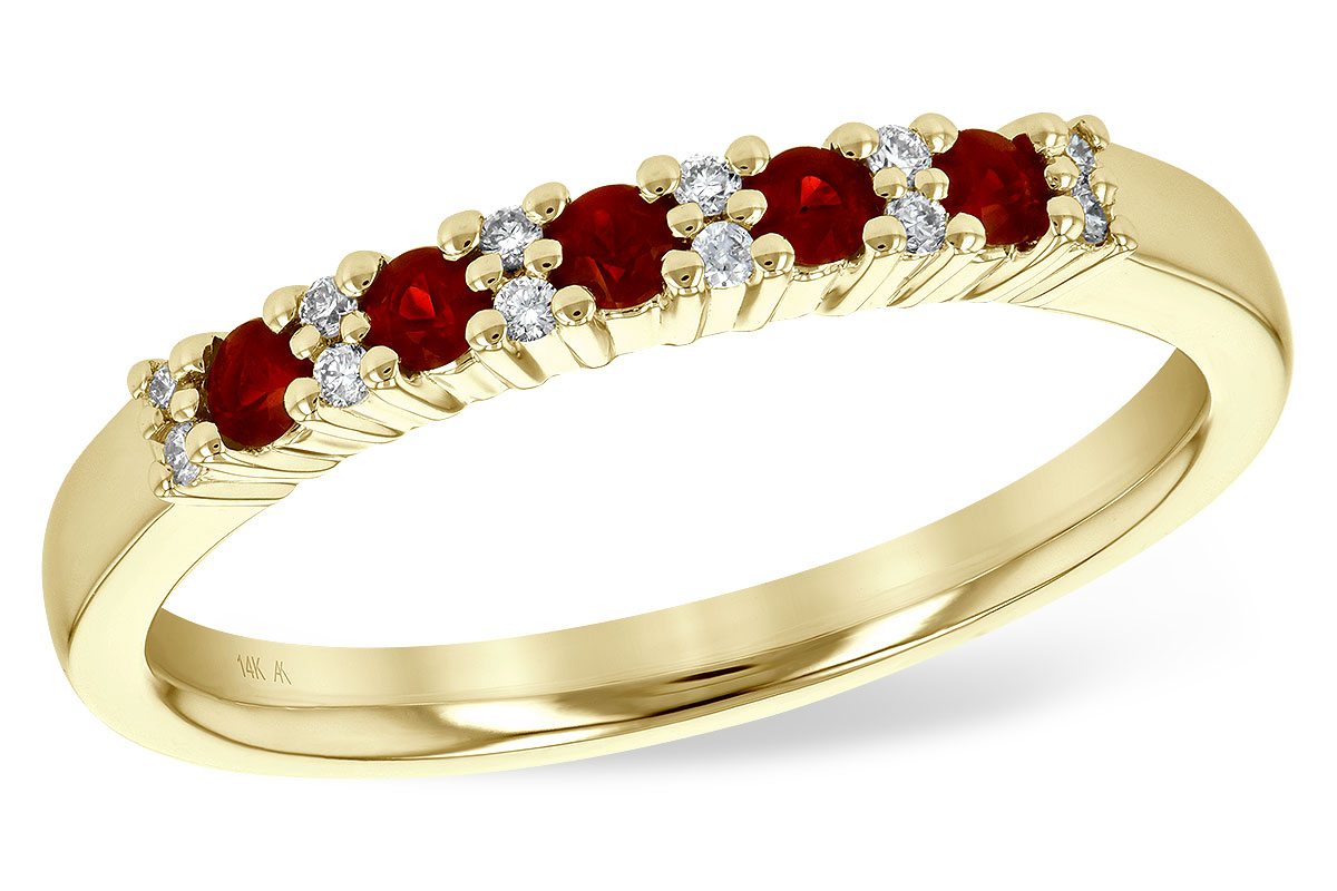 H226-55814: LDS WED RG .22 RUBY .29 TGW