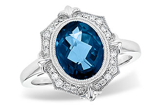 H226-62105: LDS RG 3.00 LONDON BLUE TOPAZ 3.16 TGW