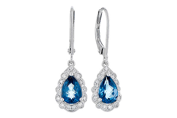 H309-34905: EARR 1.48 TW LONDON BLUE TOPAZ 1.63 TGW