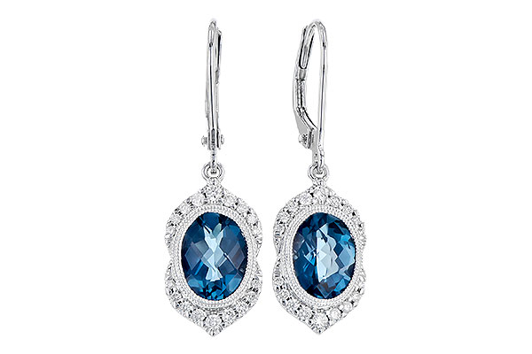 H309-35796: EARR 2.45 LONDON BLUE TOPAZ 2.64 TGW