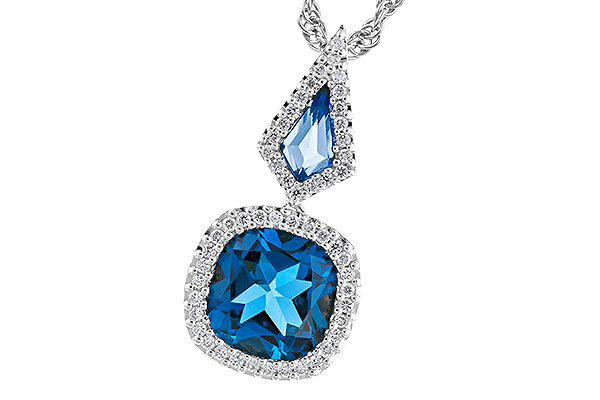 H310-22105: NECK 2.24 TW LONDON BLUE TOPAZ 2.40 TGW