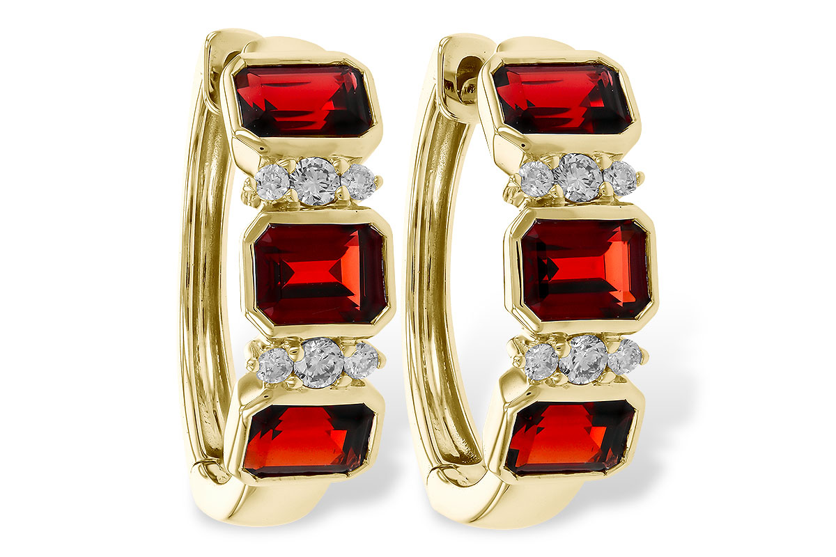 H311-11242: EARRING 1.50 TW GARNET 1.61 TGW