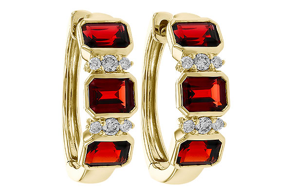 H311-11242: EARRING 1.50 TW GARNET 1.61 TGW