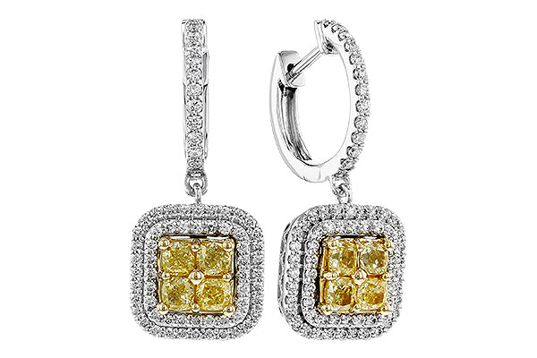 H311-12142: EARR 1.04 FANCY YELLOW DIAMONDS 1.62 TW